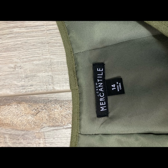 J. Crew mercantile olive dress size 14 - Picture 4 of 5
